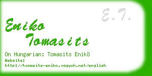 eniko tomasits business card