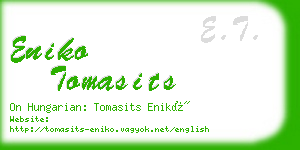eniko tomasits business card